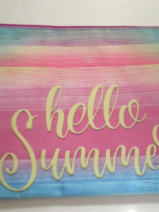 Hello Summer Large Zippered Pouch - Picture 2 of 3